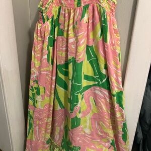 Lilly Pulitzer Pink and Green Floral Dress